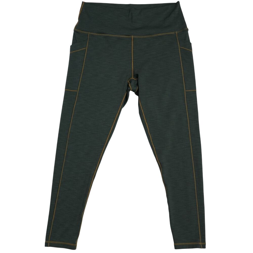 Prana Leggings Women’s XL Gray? Ribbed Pockets High Rise Athletic Yoga Workout